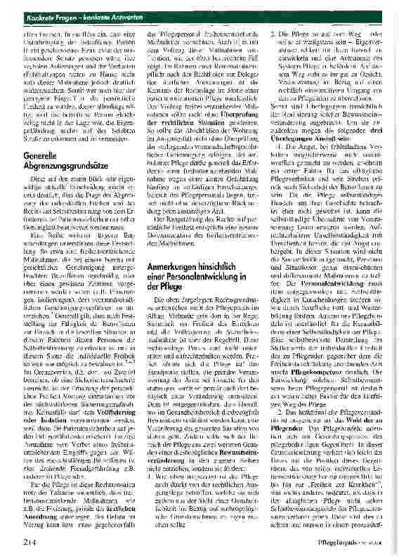 Vorschauseite 2: Patientensicherheit durch Freiheitsberaubung?