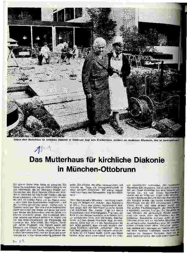 Vorschauseite 1: Das Mutterhaus für kirchliche Diakonie in München-Ottobrunn