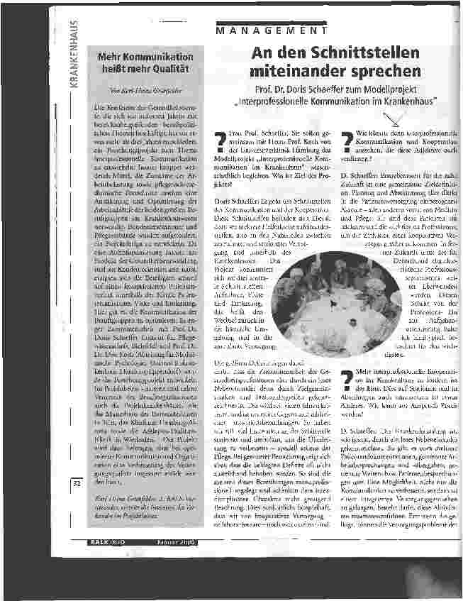 Vorschauseite 1: An den Schnittstellen miteinander sprechen