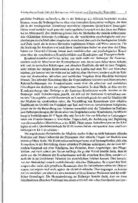 Vorschauseite 3: Krankenhausseelsorge unter den Bedingungen medizinischer und ökonomischer Rationalität