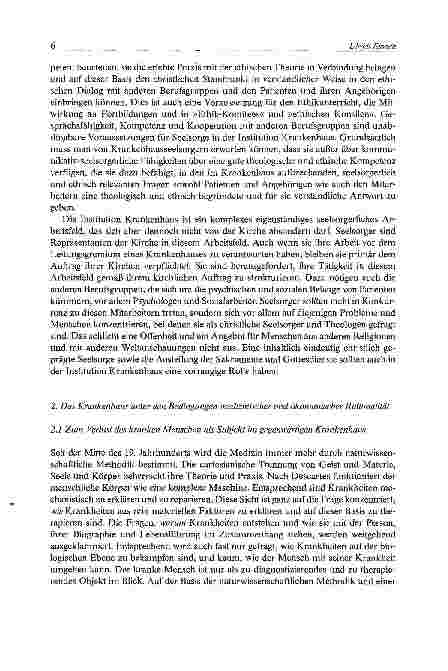 Vorschauseite 4: Krankenhausseelsorge unter den Bedingungen medizinischer und ökonomischer Rationalität