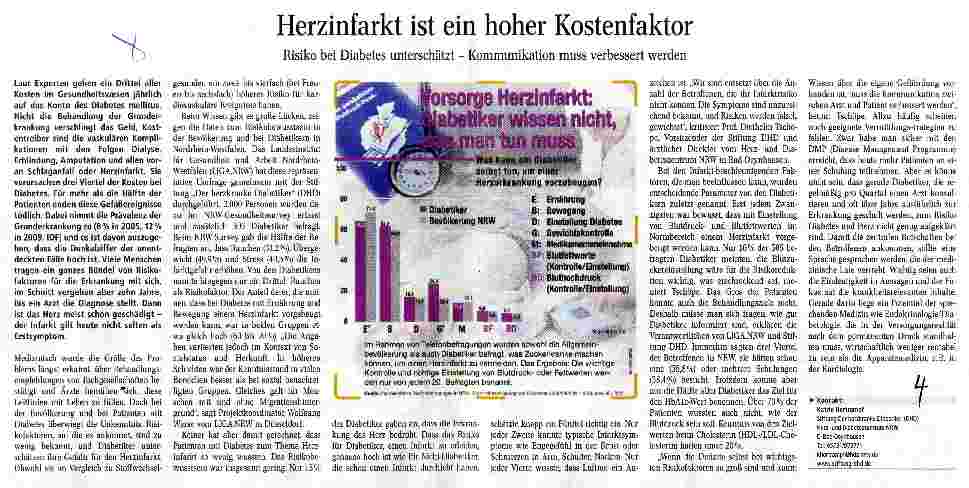 Vorschauseite 1: Herzinfarkt ist ein hoher Kostenfaktor