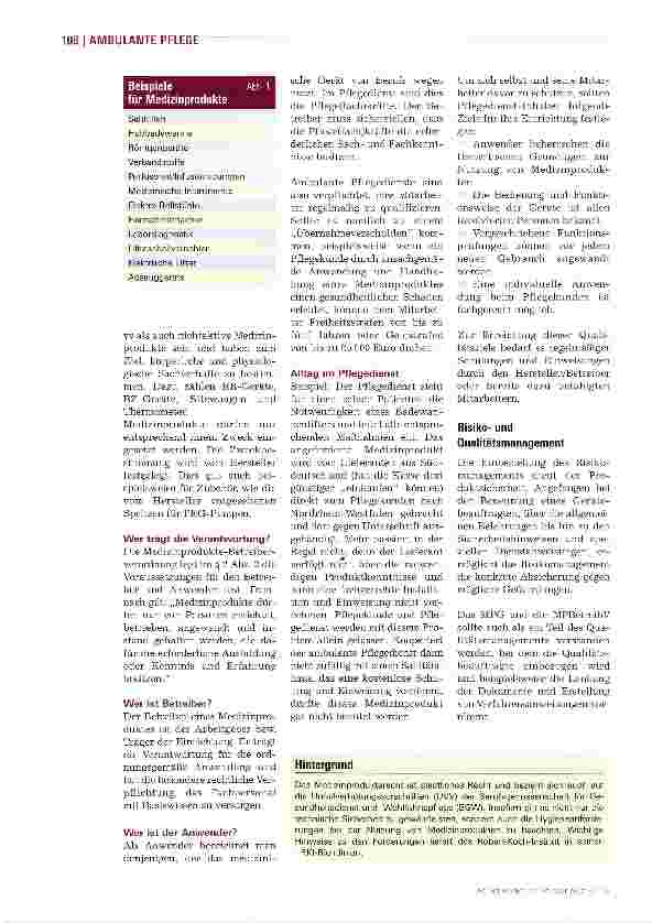 Vorschauseite 2: Medizinprodukte bedürfen besonderer Kenntnisse
