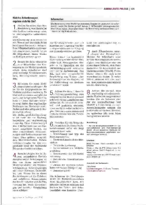 Vorschauseite 3: Medizinprodukte bedürfen besonderer Kenntnisse