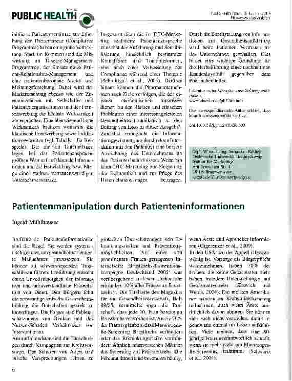Vorschauseite 3: Direct-to-Consumer (DTC)-Marketing der deutschen Pharmaindustrie: Nutzen und Grenzen