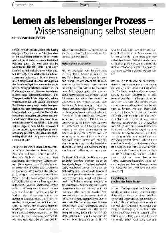 Vorschauseite 1: Lernen als lebenslanger Prozess - Wissensaneignung selbst steuern