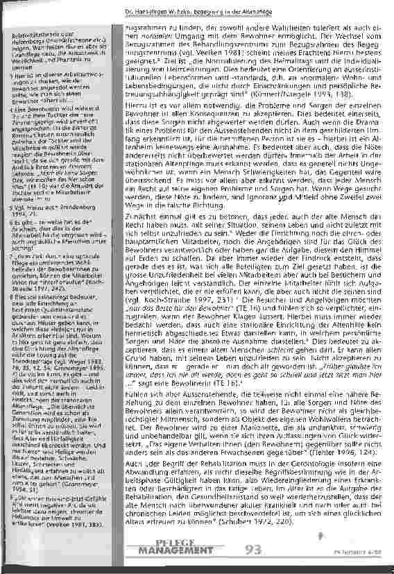 Vorschauseite 3: Begegnung in der Altenpflege