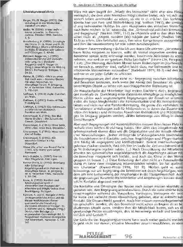 Vorschauseite 6: Begegnung in der Altenpflege