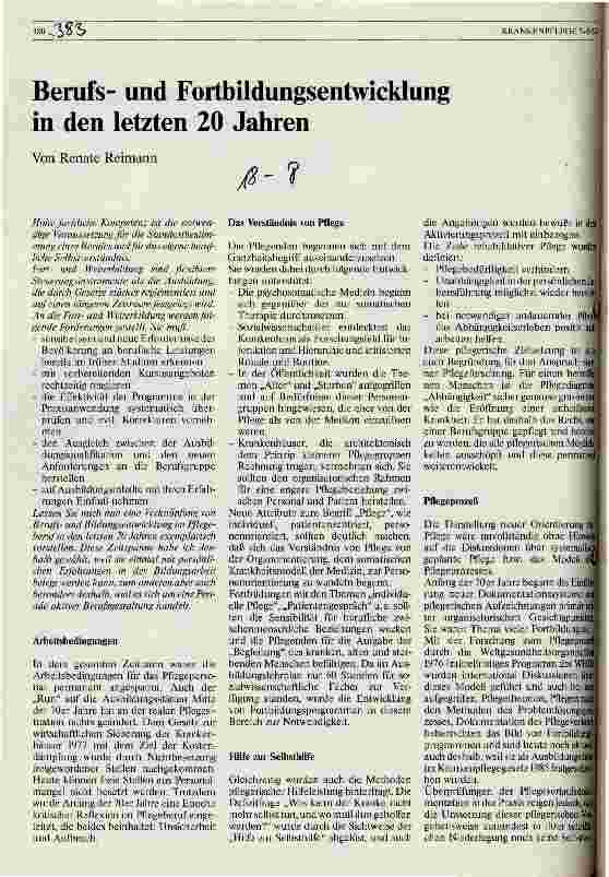 Vorschauseite 1: Berufsund Fortbildungsentwicklung in den letzten 20 Jahren