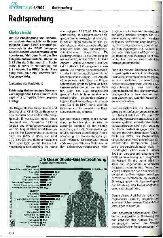 Vorschauseite 1: Chefarztrecht Rechtsprechung