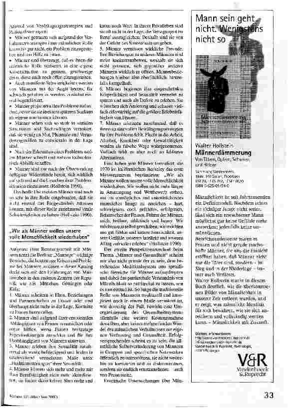 Vorschauseite 4: Männlichkeit ist eine hochriskante Lebensform Traditionelle Männlichkeit und ihre Folgen für Krankheit und Gesundheit