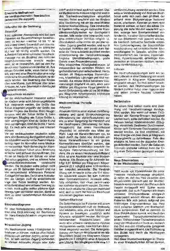 Vorschauseite 4: Reanimation - Die kardio-pulmonale Reanimation bei Säuglingen und Kindern - 5. Teil (Schluß)