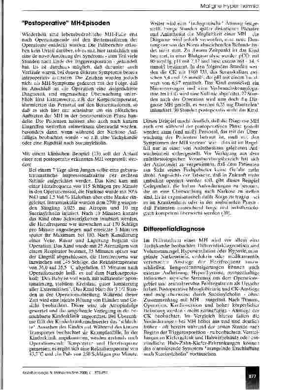 Vorschauseite 5: Diagnose und Therapie der malignen Hyperthermie