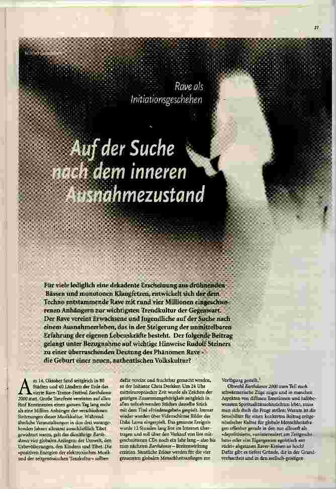 Vorschauseite 1: Auf der Suche nach dem inneren Ausnahmezustand Rave als Initiationsgeschehen