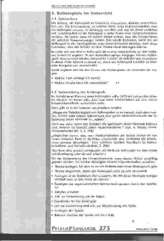 Vorschauseite 4: Rollenspiele im Unterricht