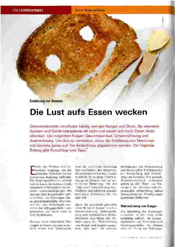 Vorschauseite 1: Die Lust aufs Essen wecken