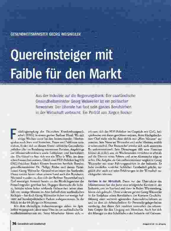 Vorschauseite 1: Quereinsteiger mit Faible für den Markt