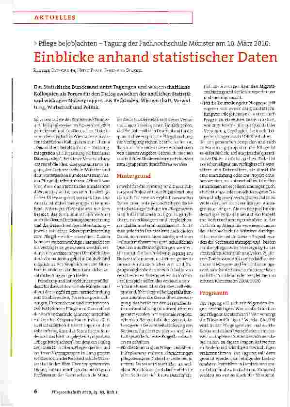 Vorschauseite 1: Einblicke anhand statistischer Daten