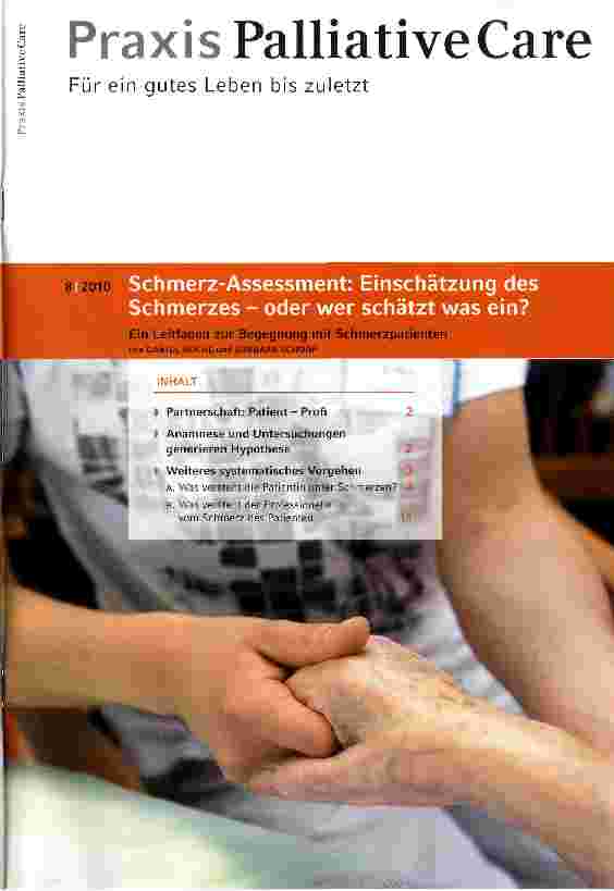 Vorschauseite 1: Schmerz-Assessment: Einschätzung des Schmerzesoder wer schätzt was ein?