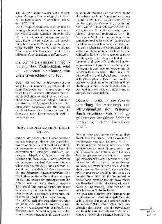 Vorschauseite 2: VERKÖRPERUNG IM SCHÖNEN - LEBEN UND WERK FRIDA KAHLOS ALS HERAUSFORDERUNG FÜR DIESCHMERZTHERAPIE