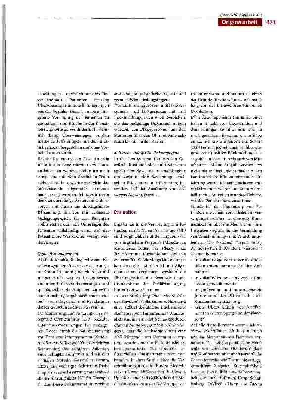 Vorschauseite 5: Advanced Nursing Practice in Großbritannien eine persönliche Schilderung