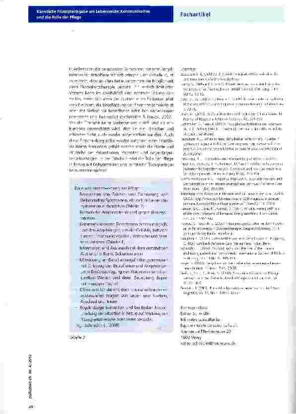 Vorschauseite 4: Künstliche Flüssigkeitsgabe am Lebensende: Kommunikation und die Rolle der Pflege