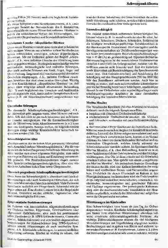 Vorschauseite 4: Innenohrschwerhörigkeit Pathophysiologische und klinische Aspekte