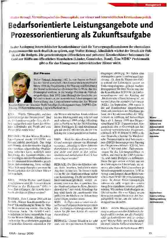 Vorschauseite 1: Bedarfsorientierte Leistungsangebote und Prozessorientierung als Zukunftsaufgabe