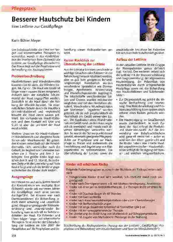 Vorschauseite 1: Besserer Hautschutz bei Kindern