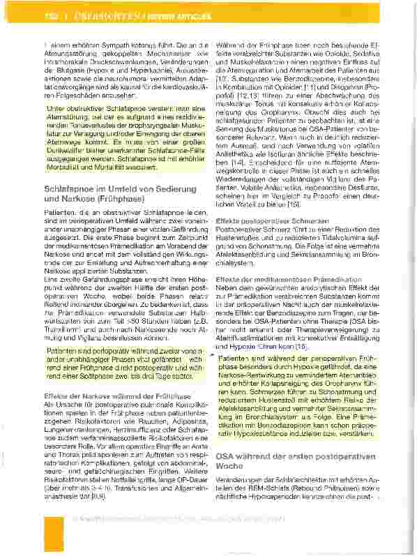 Vorschauseite 2: Obstruktive Schlafapnoe - ein unterschätzter Risikofaktor der perioperativen Phase