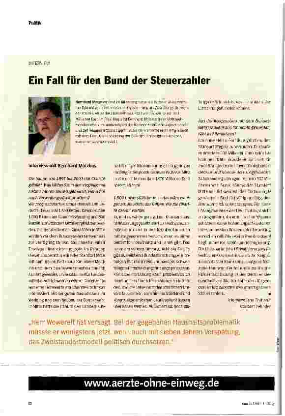 Vorschauseite 1: Ein Fall für den Bund der Steuerzahler