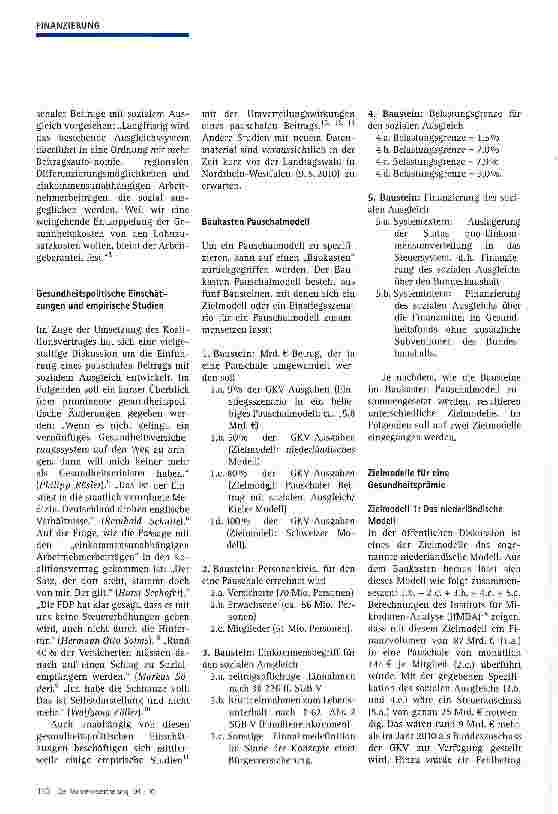 Vorschauseite 2: Der pauschale Beitrag mit sozialem Ausgleich
