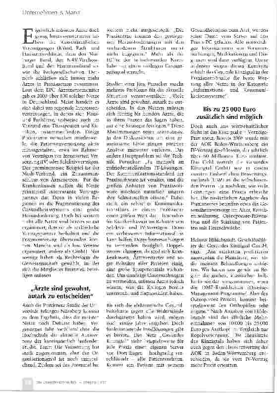 Vorschauseite 2: Praxisnetze: Professionalisierung kann sich lohnen