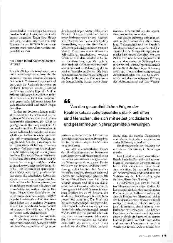 Vorschauseite 2: Leben mit der Verseuchung auf Lebzeiten