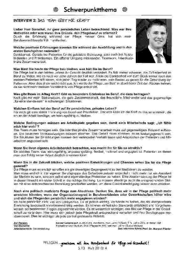 Vorschauseite 3: Was hält mich in der Pflege?Interviews mit Berufsangehörigen