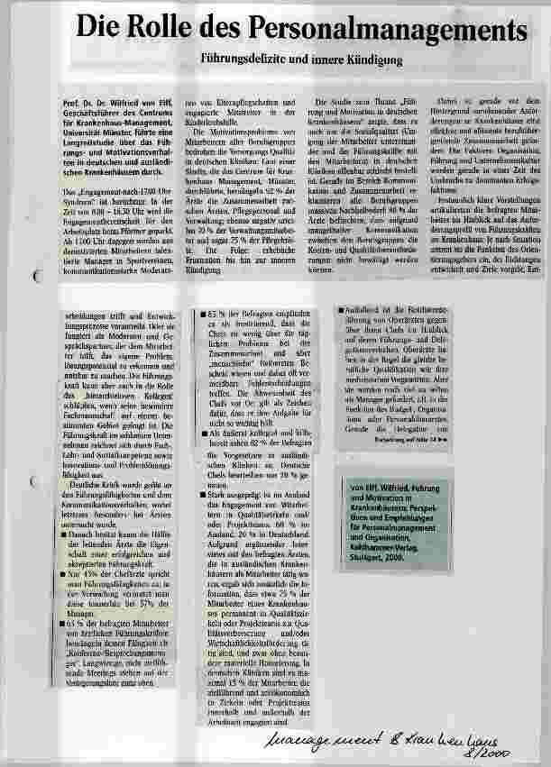 Vorschauseite 1: Die Rolle des Personalmanagements Führungsdefizite und innere Kündigung