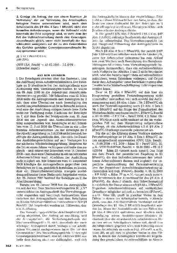Vorschauseite 2: Weiterbeschäftigung eines Jugend-und Auszubildendenvertreters