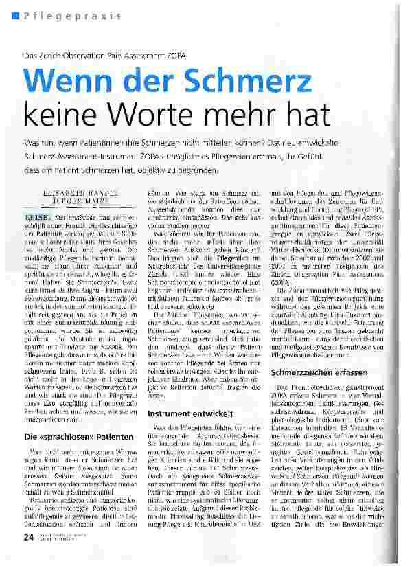 Vorschauseite 1: Wenn der Schmerz keine Worte mehr hat