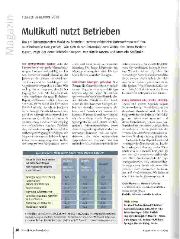 Vorschauseite 1: Multikulti nutzt Betrieben