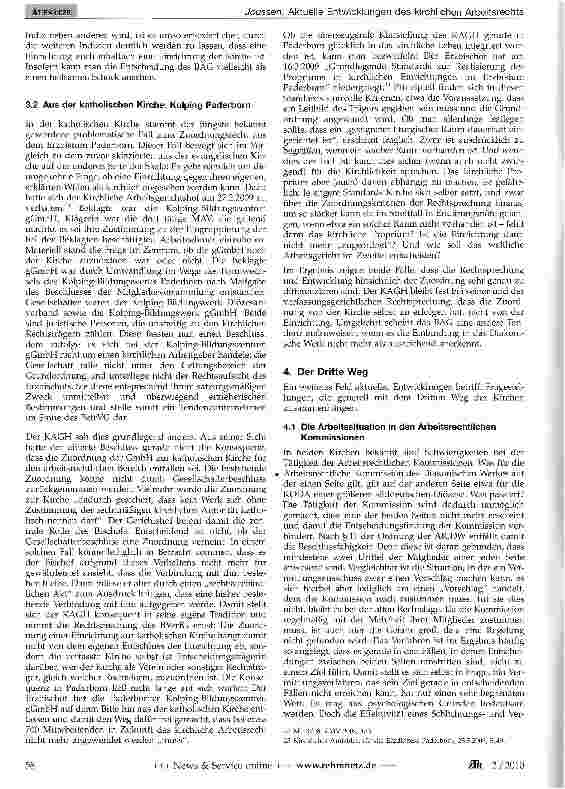 Vorschauseite 5: Aktuelle Entwicklungen des kirchlichen Arbeitsrechts