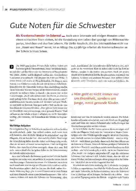 Vorschauseite 1: Gute Noten für die Schwester