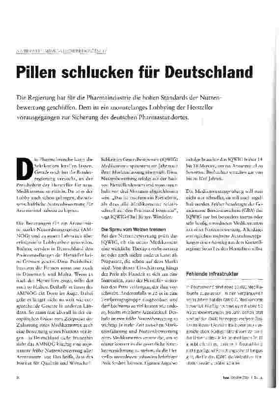 Vorschauseite 1: Pillen schlucken für Deutschland