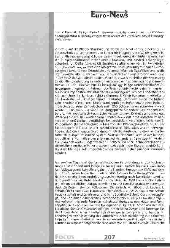 Vorschauseite 2: Bericht über die 11. Hochschultage Berufliche Bildung 2000, Fachtagung Gesundheit und Pflege, an der Universität Hamburg