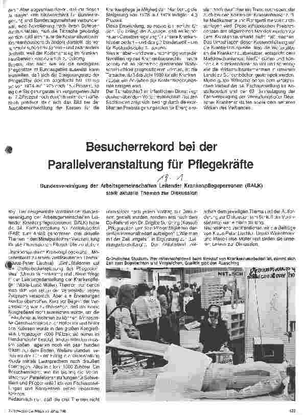 Vorschauseite 3: Die menschliche Atmosphäre im Krankenhaus muß spürbar erhalten bleiben