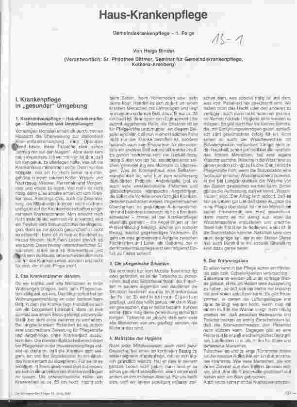 Vorschauseite 1: Haus-Krankenpflege - Gemeindekrankenpflege 1. Folge
