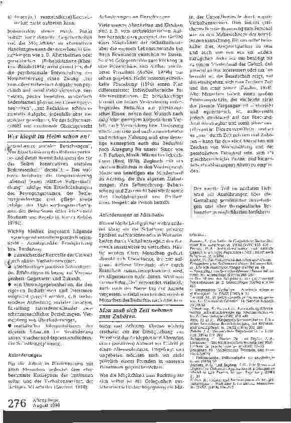 Vorschauseite 3: Depressionen im Alter als hospitalisationsbedingte Reaktion (I)