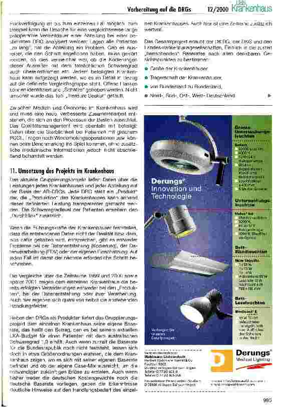 Vorschauseite 6: Vorbereitung von Krankenhäusern auf die DRGs