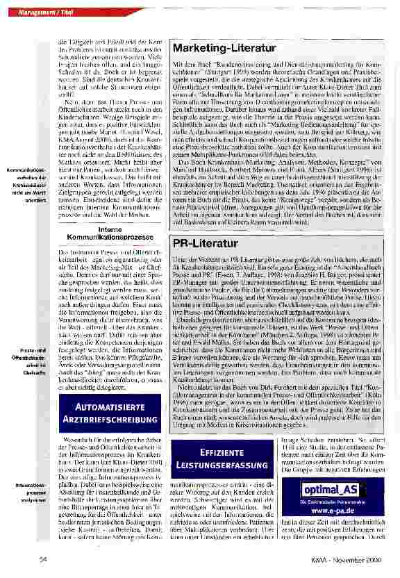 Vorschauseite 2: Wissen ist Macht, Information ist mächtiger Marketing und PR: Wie wichtig ist Presseund Öffentlichkeitsarbeit?