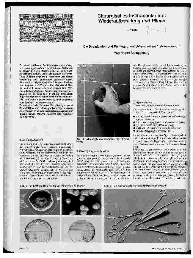 Vorschauseite 1: Chirurgisches Instrumentarium: Wiederaufbereitung und Pflege - 1. Folge
