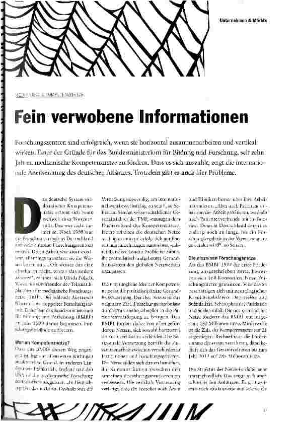 Vorschauseite 2: Fein verwobene Informationen